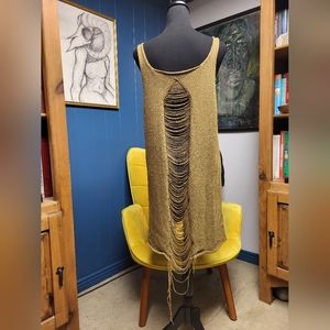 Rebecca Minkoff Golden Brown Knit Tank Dress Size L